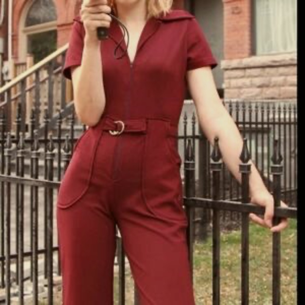 Miracle Eye California Shake jumpsuit in burgundy XL